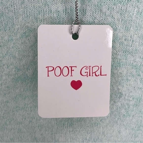 NEW POOF GIRLS LARGE MINT GREEN SOFT KNIT SWEATER STRETCH  PASTEL LONG SLEEVE - Picture 4 of 11